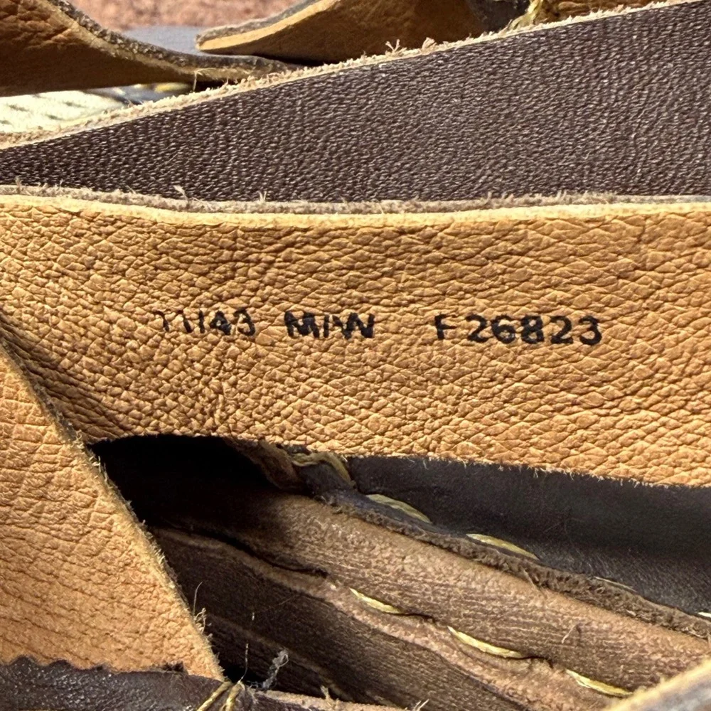 Born Mens Brown Leather Slingback Sandals Handcrafted Comfort Shoes 71143 MW